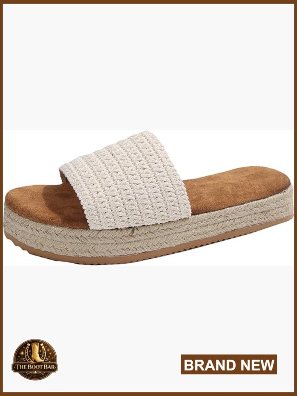 Women Platform Wedge Espadrille Sandals Raffia Woven Slide Summer Beach